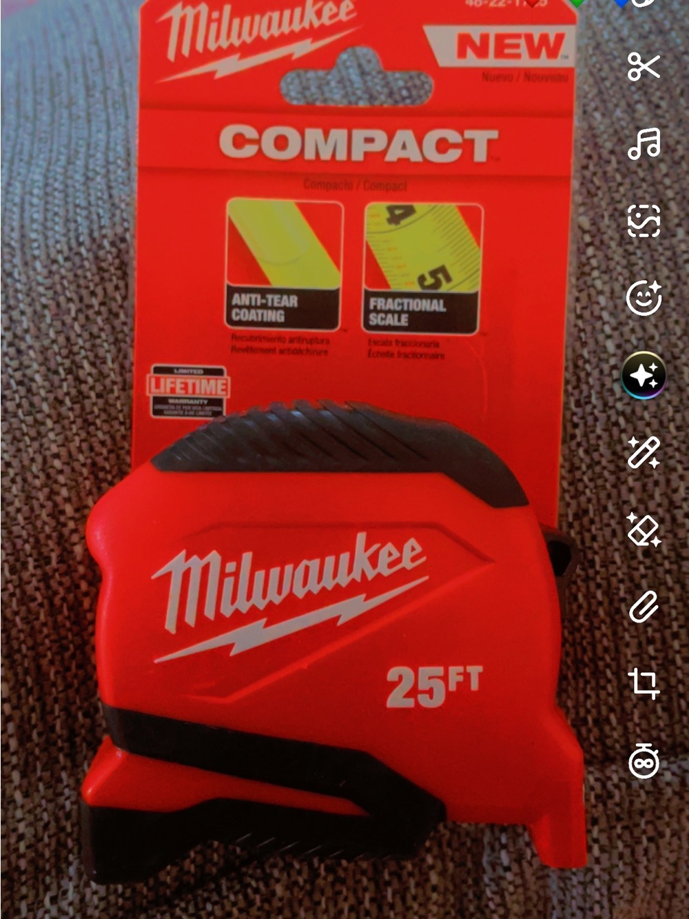 Milwaukee Compact 25ft Tape Measure - Red